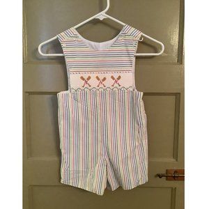 Little English John John Baseball Smocking Size 4T